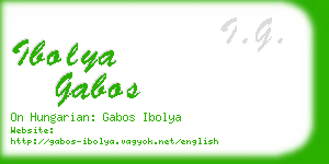 ibolya gabos business card
